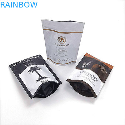 Stand Up Aluminium Foil Pouch , Durable Custom Printing Coffee Bag With Zipper