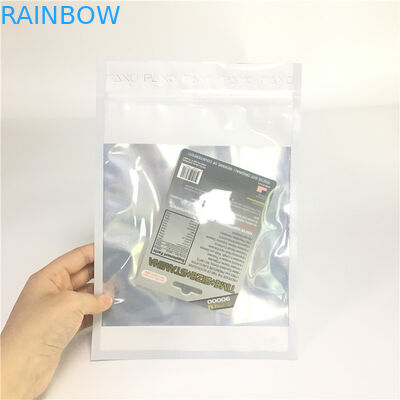Small Foil Pouch Packaging Gold Silver Foil Zip Lock Bag With One Side Clear