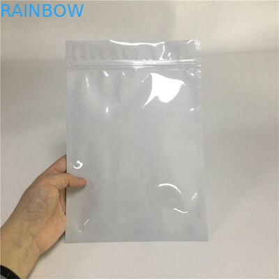 Small Foil Pouch Packaging Gold Silver Foil Zip Lock Bag With One Side Clear