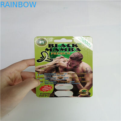 Male Enhancement Pills Blister Card Packing Custom Printed Rhino 69 Sex Pill 3D Card
