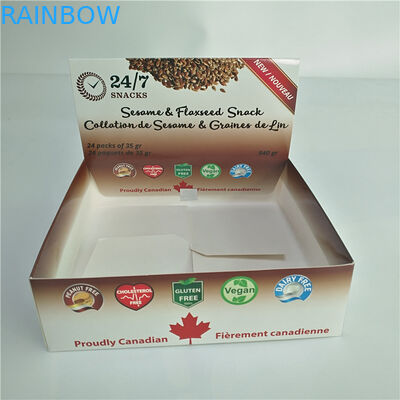 Kraft Paper Box Packaging Corrugated Retail Counter Lip Balm Whey Protein Bar Type