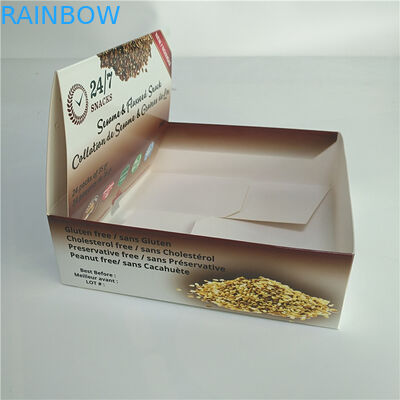 Kraft Paper Box Packaging Corrugated Retail Counter Lip Balm Whey Protein Bar Type
