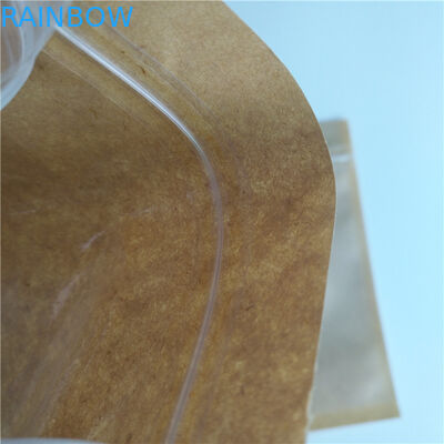 Cherry Seed Coffee Sachet Pillow Custom Paper Bags Recyclable Durable With Window