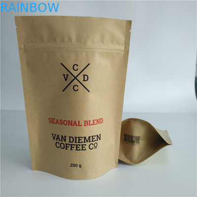 Customized Paper Bag Packaging Vegetable Seeds k Valve Smell Proof For Coffee / Tea
