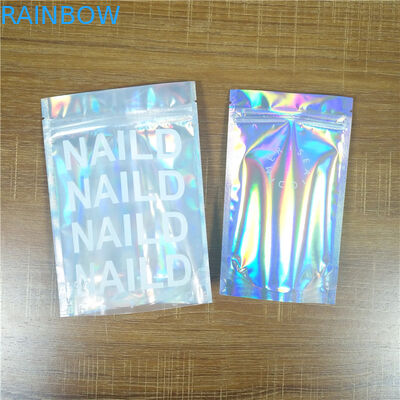 Biodegradable Iridescent Mylar Laser Pouch Plastic Bag Packaging Salt Coffee Body Scrub
