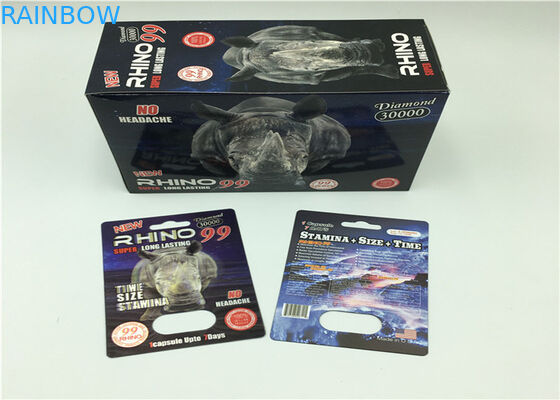 Rhino Powder Capsule Blister Card Packaging For Male Powder Sexual Enhancement Pill