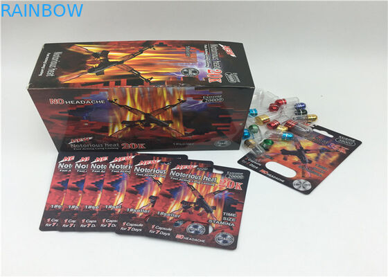 Custom Logo 3D Effect Blister Pack Packaging Men Enhancement Bottle Card For Super Medicine