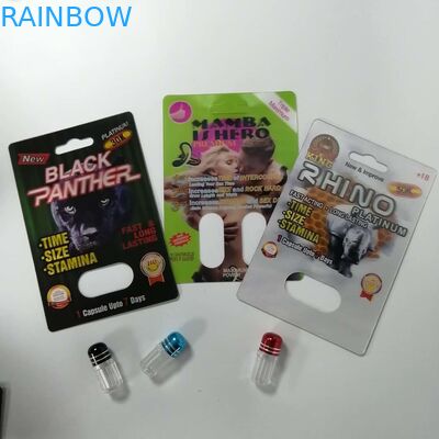 Sexual Enhancement Pills Blister Card Packaging Rhino 69 Moisture Proof Recyclable