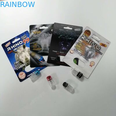 Sexual Enhancement Pills Blister Card Packaging Rhino 69 Moisture Proof Recyclable