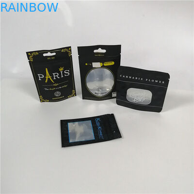 Clear Window Aluminum Foil Pouch Packaging Cbd Weed Mylar Plastic Doypack Pack With Zipper