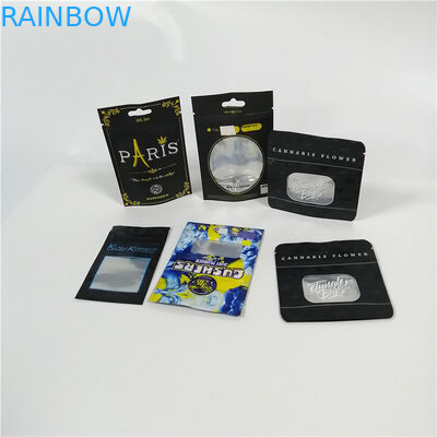 Clear Window Aluminum Foil Pouch Packaging Cbd Weed Mylar Plastic Doypack Pack With Zipper