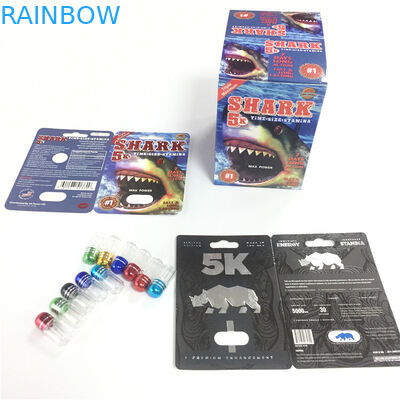 Brand Rhino 69 Capsule Pills Blister Card Plastic 3d Sex Pills Packing Customized