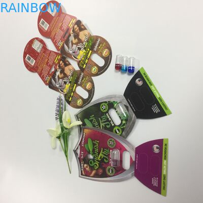Brand Rhino 69 Capsule Pills Blister Card Plastic 3d Sex Pills Packing Customized