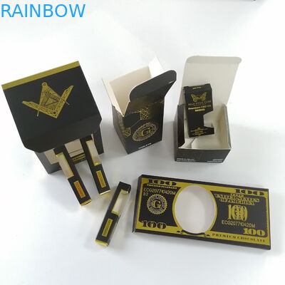 Child Proof Gift Box Packaging Colored Printed Folding Paper E Cigarette Smoke Oil Bottle