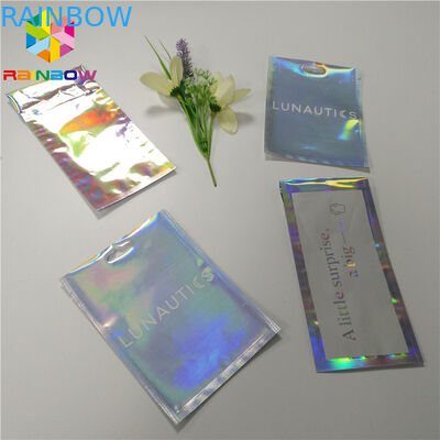 Hologram Envelop Foil Bag Aluminium Foil Pouch Self Adhesive Three Sided Seal