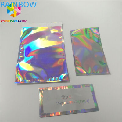 Self Adhesive Hologram Envelop Bags 8x12 Inch For Phone Case / Clothes Packing
