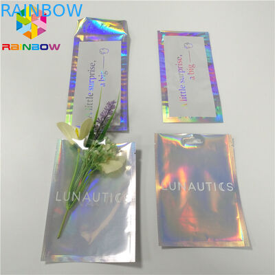 Self Adhesive Hologram Envelop Bags 8x12 Inch For Phone Case / Clothes Packing