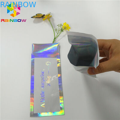 Self Adhesive Hologram Envelop Bags 8x12 Inch For Phone Case / Clothes Packing