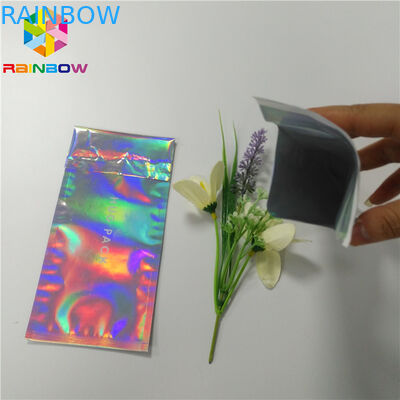 Self Adhesive Hologram Envelop Bags 8x12 Inch For Phone Case / Clothes Packing