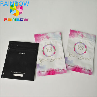 Matte Aluminum Foil Packaging Bags Three Side Seal Pouch For Cosmetic Makeup Pack