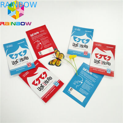 Plastic Mylar Flat Packets Aluminum Foil Bags Laminated Facial Mask Pouch With Tear Notch