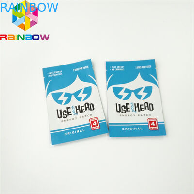 Plastic Mylar Flat Packets Aluminum Foil Bags Laminated Facial Mask Pouch With Tear Notch