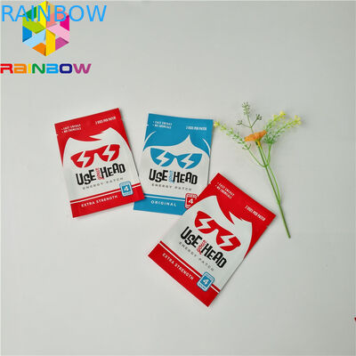 Plastic Mylar Flat Packets Aluminum Foil Bags Laminated Facial Mask Pouch With Tear Notch