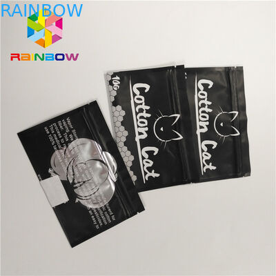 Mylar Smell Proof Foil Pouch Packaging Self Seal Plastic Bag With Resealable Zipper