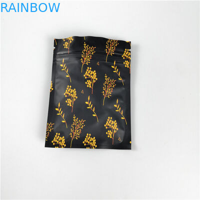Snack Packaging Plastic Zipper Pouch Custom Printed Three Side Sealed Bag Durable
