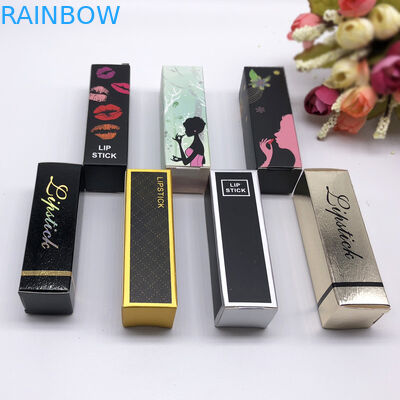 Waterproof Paper Gift Boxes Cosmetic Embossed Packaging Zipper Top For Lipstick