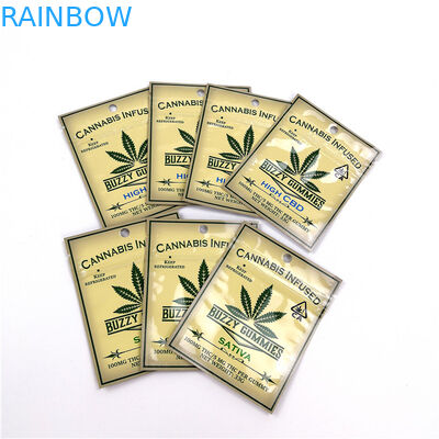 Cbd Gummies Mylar Heat Seal Packaging Bags Smell Proof Resistant Empty Tobacco Pouches