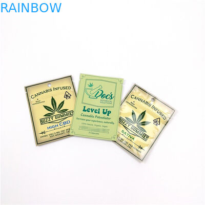 Smell Proof Resistant Cbd Plastic Pouches Packaging Sativa Plastic Wrapper Mylar Bag