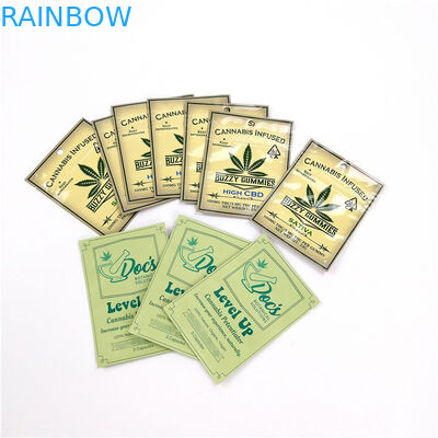 Smell Proof Resistant Cbd Plastic Pouches Packaging Sativa Plastic Wrapper Mylar Bag