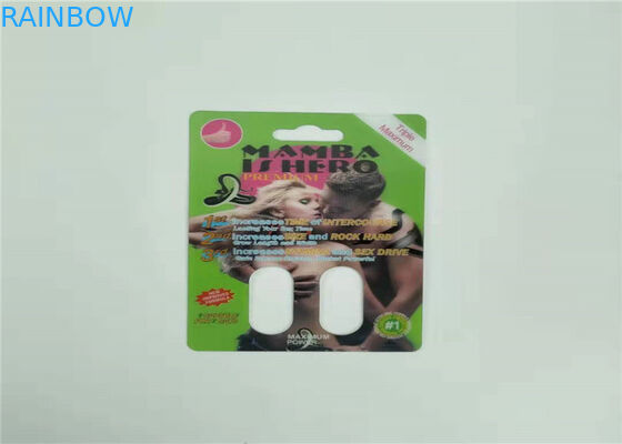 Mamba 3d Effect Blister Card Packaging Customized Printing For Capsule Sex Pills