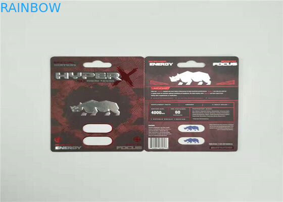 Durable Blister Card Packaging For Rhino Series 777-30K 8-50000 Enhances Sexual Drive