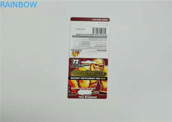 Rhino 69-9000 Blister Card Packaging Capsule Sex Pills Plastic Insert Card For Male Enhancemen