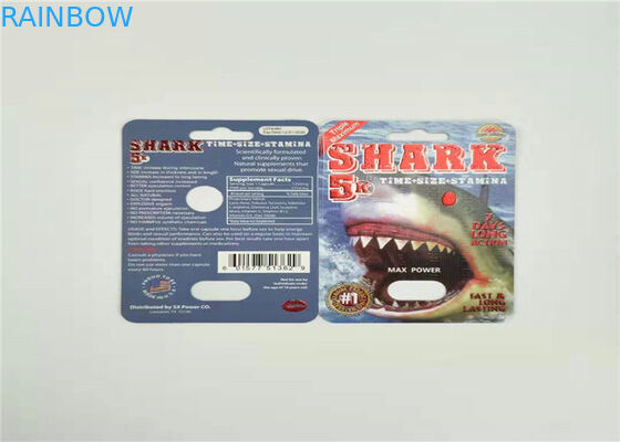 Eco Friendly Blister Pack Packaging Hologram Foil Big Boy 6X Paper Card With Display Box