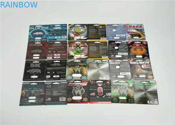 7000K Buffalo Paper Blister Card Packaging Red Foil Stamping Offset Printing