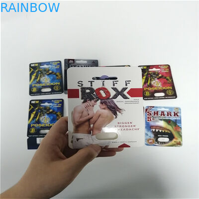 Sexual Power Capsule Packaging 3D Blister Cards Poseidon For Panther / Mamba / Rhino V7 Pills