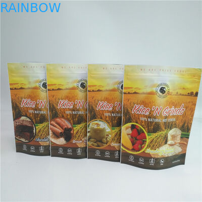 Heat Seal Food Zip Pouch Spice Aluminum Foil Bags Custom Printed Sunflower Seeds Doy Pack