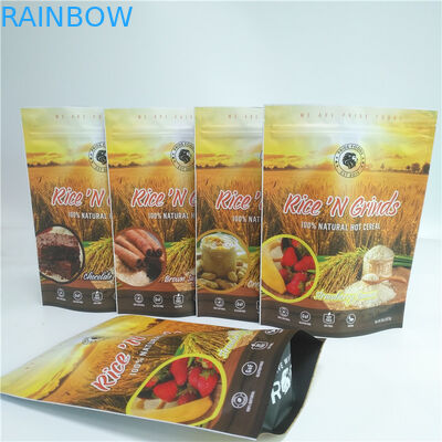 Heat Seal Food Zip Pouch Spice Aluminum Foil Bags Custom Printed Sunflower Seeds Doy Pack
