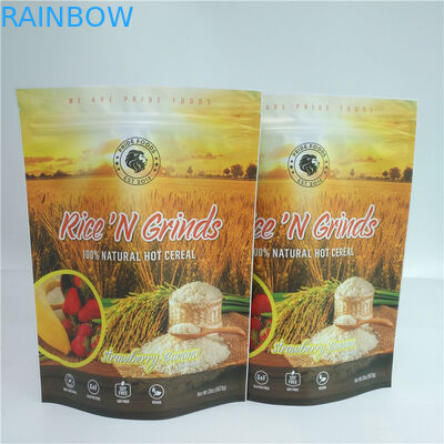 Resealable Foil Pouch Packaging Food Pouches Cereal Rice Seed Nuts Bag Full Color Printed