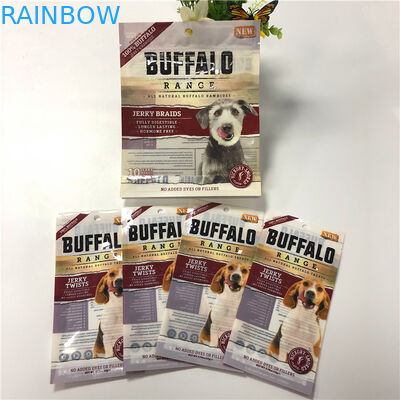 Safe Plastic Food Packing Bag Dog / Cat / Turtle / Fish Food Pouches With Reusable k