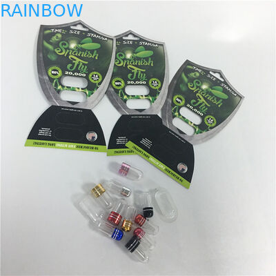 Recyclable Blister Card Packaging Fly Male Enhancement Capsule Pill Cards With Bullet