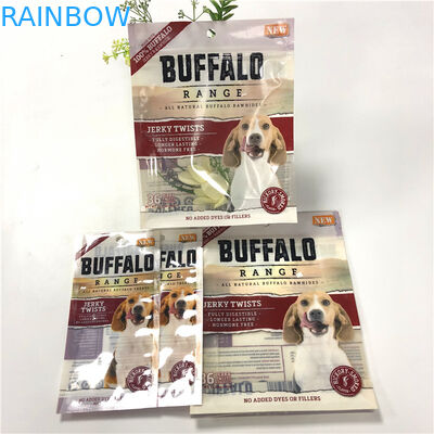 Strong Sealing Smell Proof Pet Food Bag UV Logo Printed With Easy Opening Tear Notches