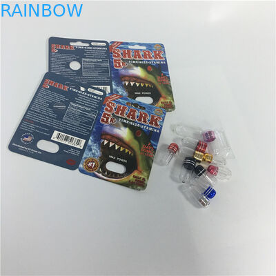 Rhino Male Enhancement Pill Capsules Packaging Boxes Blister Shark Paper Cards