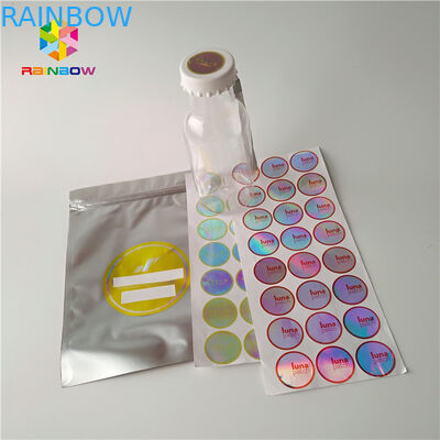 Bottle / Jar Shrink Sleeve Labels Round 3d Laser Holographic Hologram Sticker