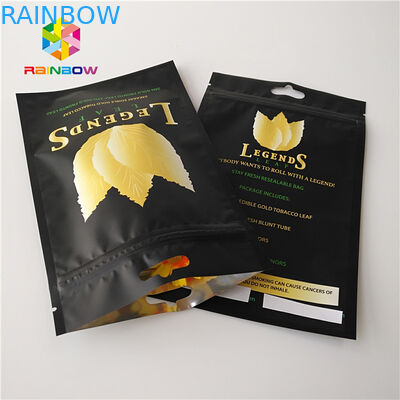 Smell Proof Custom Printed Sative Leaves Packaging Smoking Weed Bags For Tobacco