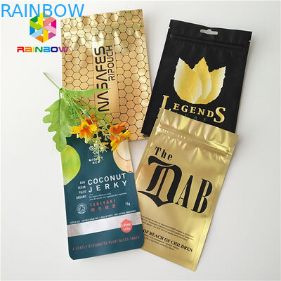 Resealable Custom k Bags 1G Mylar Pouch Smell Proof CBD Hemp Weed Packaging