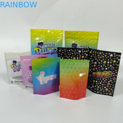 k Holographic Herbal Incense Packaging Customized Bag Childproof 3.5g Pouch